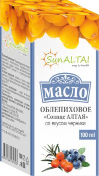 Облепиховое масло со вкусом черники, 100 мл ― Солнце АЛТАЯ